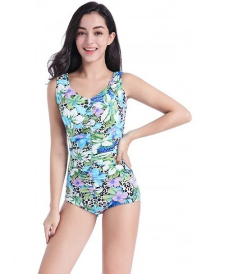 One-Pieces Pocketed Swimwear Mastectomy Swimsuit for Silicone Breast Form Breast Cancer Woman Swimwear886 - Blue - CF18YCSH0CI