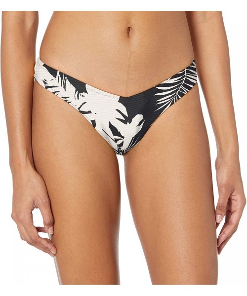 Bottoms Women's V High Cut Pant Bikini Bottom Swimsuit - Wild Tropics Black - C418TGUWH9X