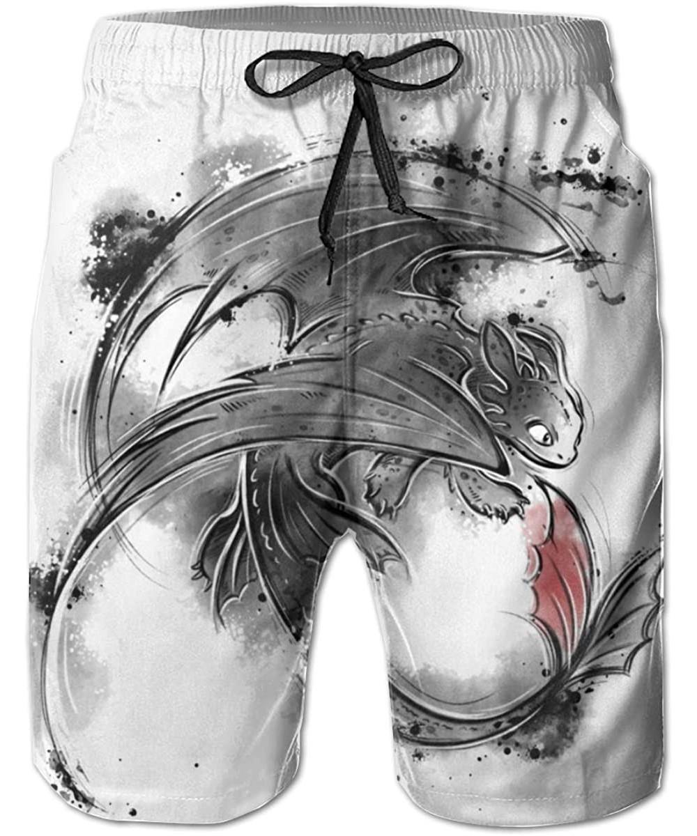 Board Shorts One Piece Roronoa Zoro Man's Quick Dry Beach Board Shorts Sports Swim Trunks - Night Fury Toothless - C2197CDZEE8