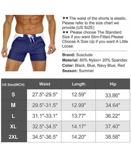 Briefs Mens Beach Swimming Trunks Board Shorts Boxer Briefs Swim Underwear with Pocket - Black - CN195NC7CWH