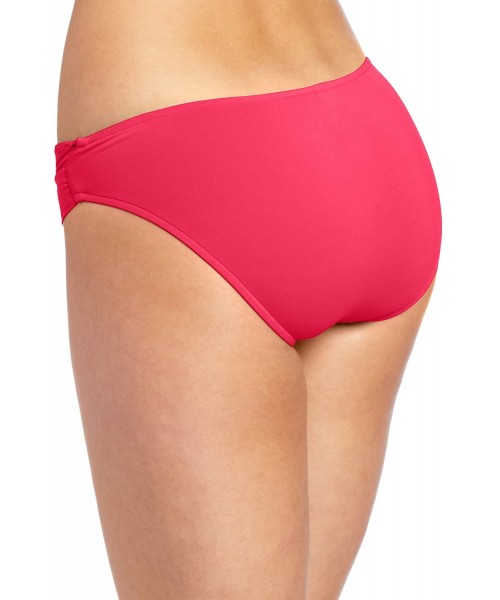 Tankinis Women's Twist Band Hipster Full Coverage Bikini Bottom Swimsuit - Chili Red - C3126BIC955