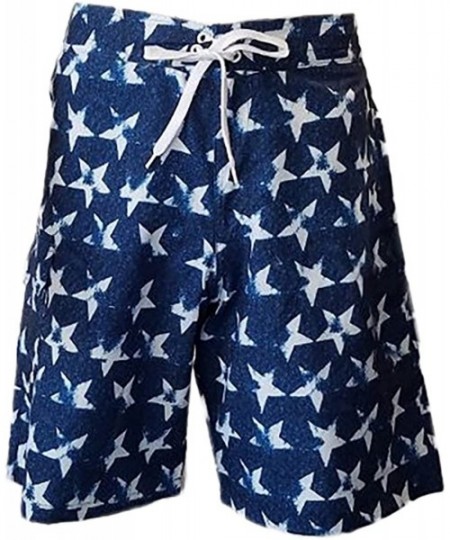 Board Shorts Men's Drawstring Waistband Side Pocket Swimwear Boardshorts - Star - CG17YUCNACK