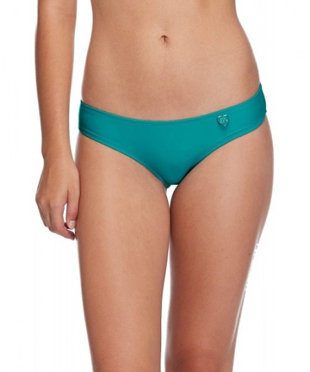 Tankinis Women's Smoothies Eclipse Solid Surf Rider Bikini Bottom Swimsuit - Peacock - CA18I45DIH5