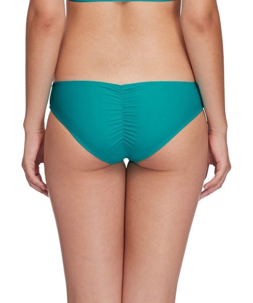 Tankinis Women's Smoothies Eclipse Solid Surf Rider Bikini Bottom Swimsuit - Peacock - CA18I45DIH5