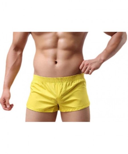 Board Shorts Men's Swim Shorts Beach Bathing Beach Trunks Boardshorts - Yellow - CU18SZN8U34