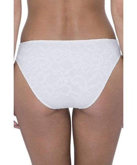 Tankinis Women's Laser Cut Banded Swimsuit Bottom - Shalimar Ivory - CU180WRW0UO