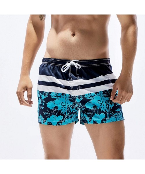 Trunks Mens Swim Trunks Quick Dry Shorts Beach Surfing Running Swimwear Bathing Suits Knickers Leggings - Gray - CC18O95KOCW