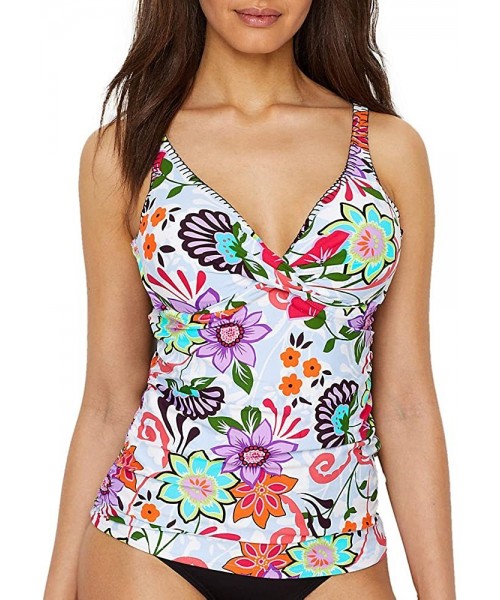 Tops Women's Fleetwood Floral-Print Underwire Tankini Top - CC18E4UY6AI