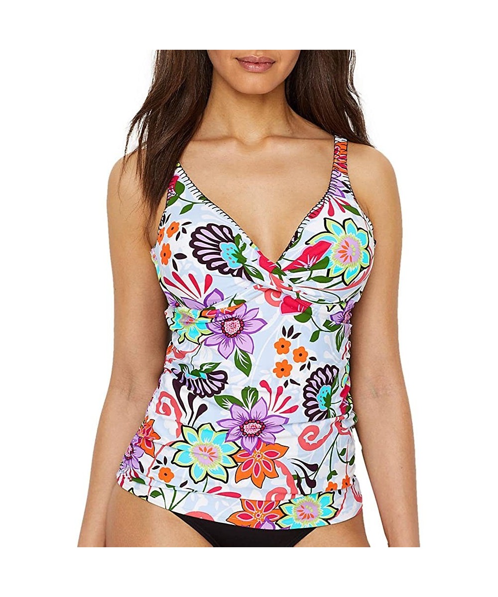 Tops Women's Fleetwood Floral-Print Underwire Tankini Top - CC18E4UY6AI