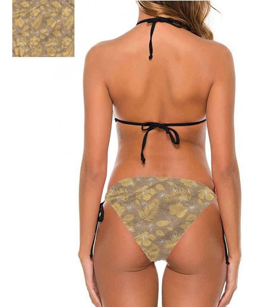 Bottoms Two Piece Swimsuits Floral- Exotic Blooms Foliage Great Fashion Piece - Multi 02-two-piece Swimsuit - C219E70L3SG