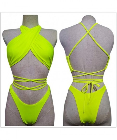 One-Pieces Women Sexy Bikini Hologram One Piece Swimsuit Plush Up Swimwear Bathing Suit for Rave Festival Party Club - Green ...