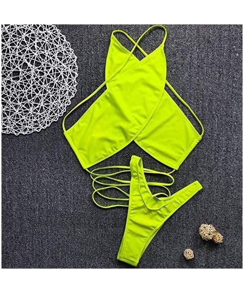 One-Pieces Women Sexy Bikini Hologram One Piece Swimsuit Plush Up Swimwear Bathing Suit for Rave Festival Party Club - Green ...