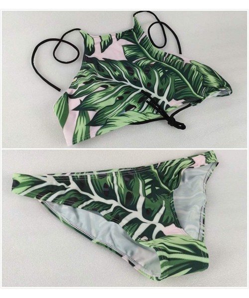 Sets Women's Sexy Bikini Swimsuit Tropical Floral Print Swimwear - P5 Tropical Flowers and Birds - C418U5CDD4E