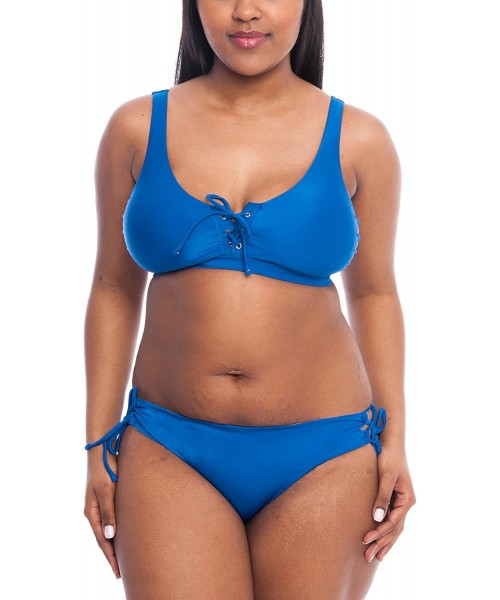 Sets Women's Classic Lace Up Bikini The Shana Eco-Friendly Swimsuits - Sport Blue - CF18CRDS6KD