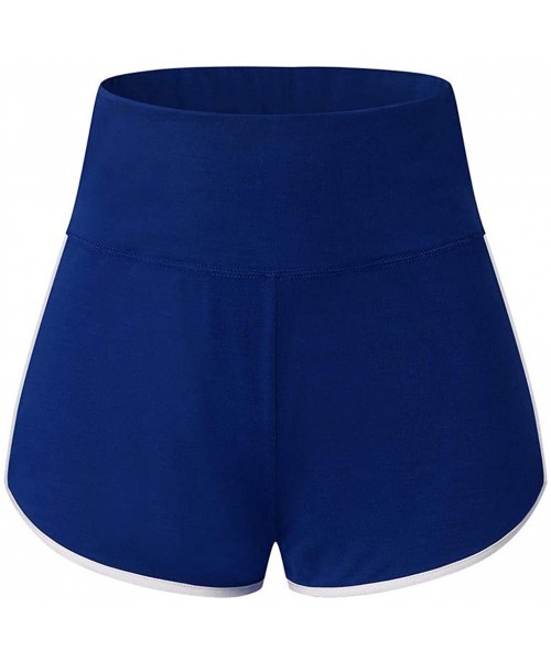 Board Shorts Women Shorts Basic Slip Bike Shorts Compression Workout Leggings Yoga Shorts - Blue - CG1999U79TH