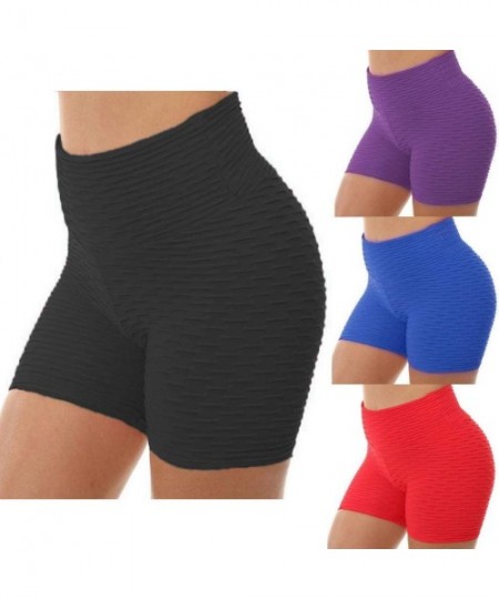 Cover-Ups Yoga Shorts for Women High Waist-Seamless Yoga Shorts Athletic Ruched Butt Lifting Booty Short Sexy Push Up Hot Pan...