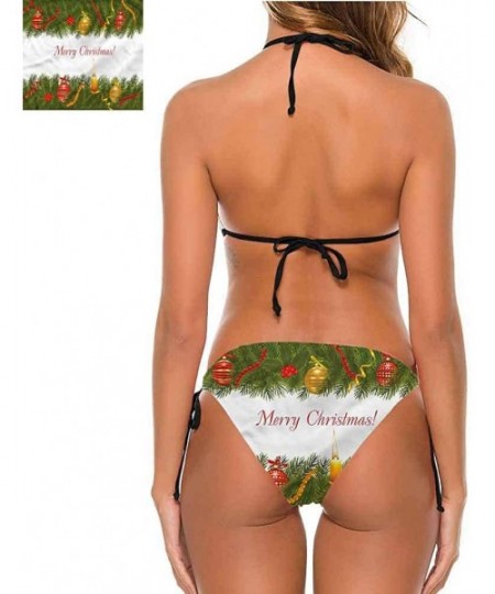 Bottoms One Piece Swimwear Christmas- Traditional Holiday- Trendy- Sexy - Multi 10-two-piece Swimsuit - CD19E7COW73