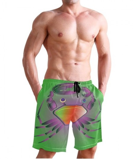 Board Shorts Mens Swim Trunks Anchors Starfish Beach Board Shorts - Amazing Crab - CD18NX9KQNL