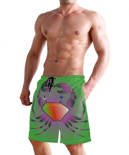 Board Shorts Mens Swim Trunks Anchors Starfish Beach Board Shorts - Amazing Crab - CD18NX9KQNL