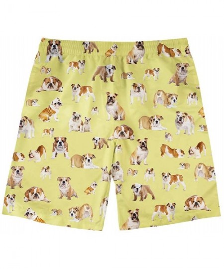 Trunks Mens Swim Trunks Board Shorts Air Mesh Comfortable Breathable Quick Dry Short Pants - Pug Dog-6 - CK18R38NGQ4