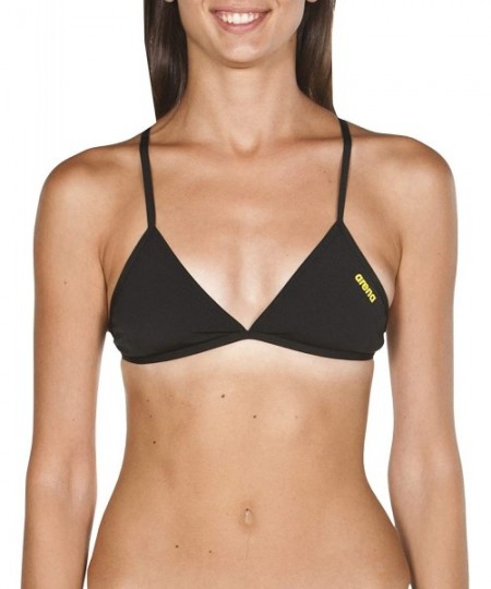 Tops Women's Rule Breaker Feel Triangle MaxLife Bikini Top - Black - C918CKLYZ69