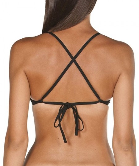 Tops Women's Rule Breaker Feel Triangle MaxLife Bikini Top - Black - C918CKLYZ69