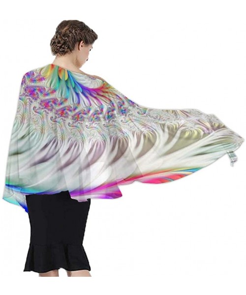 Cover-Ups Women Chiffon Scarf Sunscreen Shawl Wrap Swimsuit Cover Up Beach Sarongs - Colorful Tie Dye - C119C408H85