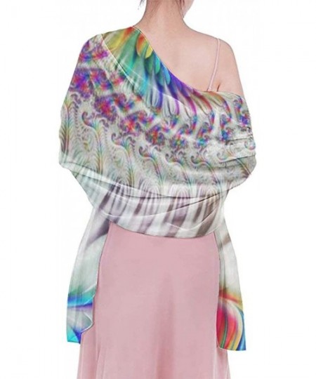 Cover-Ups Women Chiffon Scarf Sunscreen Shawl Wrap Swimsuit Cover Up Beach Sarongs - Colorful Tie Dye - C119C408H85