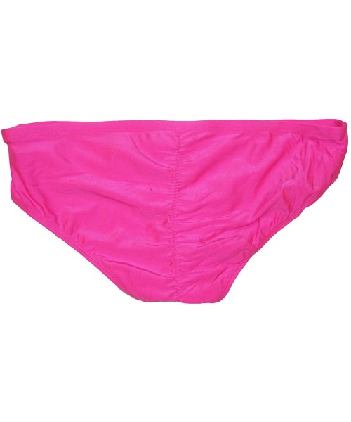 Tankinis Womens Ruched Kaiya Bikini Swim Bottom - Pink - CJ11XY0GPY5