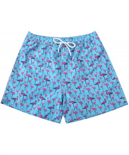 Trunks Mens Swimwear Flamingo Boardshort-Many and Various Prints Shorts-Swim Trunks with Mesh Lining and Pockets - 9 Flamingo...