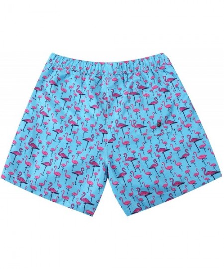 Trunks Mens Swimwear Flamingo Boardshort-Many and Various Prints Shorts-Swim Trunks with Mesh Lining and Pockets - 9 Flamingo...