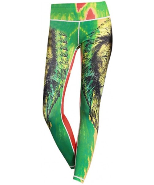 Bottoms Yoga Pants for Womens- Running Sport Gym Stretch Workout Printed Fitness Control New Legging Trousers - B - CO18NH5IG96