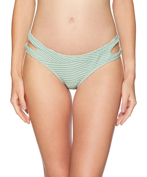 Tankinis Women's Cut Out Hipster Bikini Swimsuit Bottom - Sage//Sand Dunes - CS18C5ZYRQR