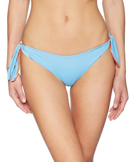 Tankinis Women's Horizon Reversible Stripe Cheeky Bikini Bottoms - Blue - CE186Z4Z336