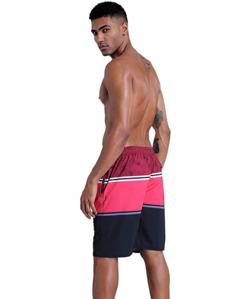 Board Shorts Men's Swim Trunks - Red-6547 - CG19GCZWSSK