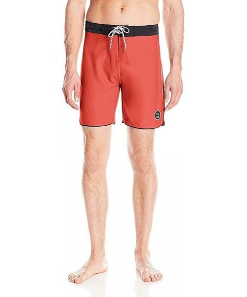 Board Shorts Men's Shipwreck Board Shorts - Red - C112NZ9Z092