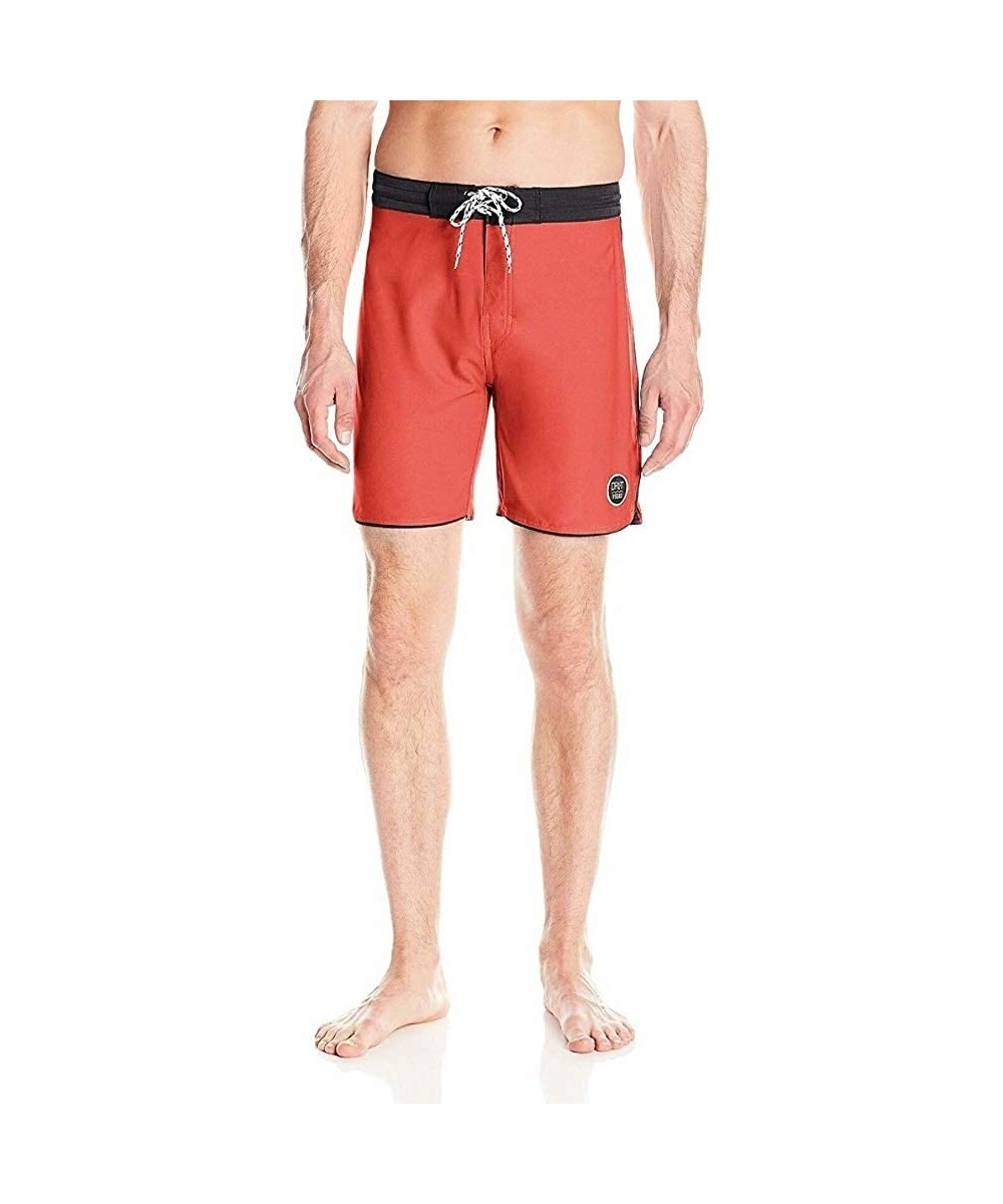 Board Shorts Men's Shipwreck Board Shorts - Red - C112NZ9Z092