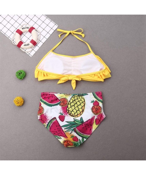 Sets Family Matching Swimsuits Mother Girl Swimwear High Waist Floral Two-Pieces Bikini Set Father Boy Swim Trunks Bathing Su...