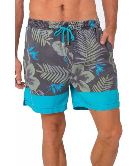 Board Shorts Performance Men's Quick Dry SPF50+ Swim Trunks Water Shorts Swimsuit Beach Shorts with Mesh Lining - Turquoise F...