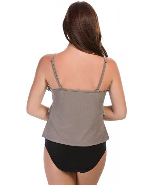 Tankinis Solid Rita Soft Cup Tankini Top - Taupe - CG11BBEBC49