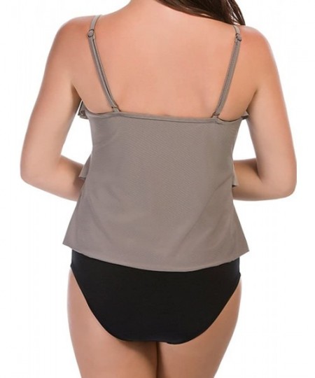 Tankinis Solid Rita Soft Cup Tankini Top - Taupe - CG11BBEBC49