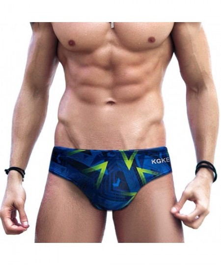 Briefs Men's Athletic Swimwear Briefs Sexy Swim Briefs Camo Pattern Bikini Swimsuit for Men Men's Swimwear Briefs - Geometric...