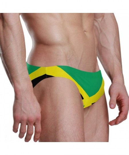 Briefs Sexy Swim Brief Bikini National Flag Beach Athletic Swimwear Briefs Sports - Jamaica Flag - C018T4UWYNS