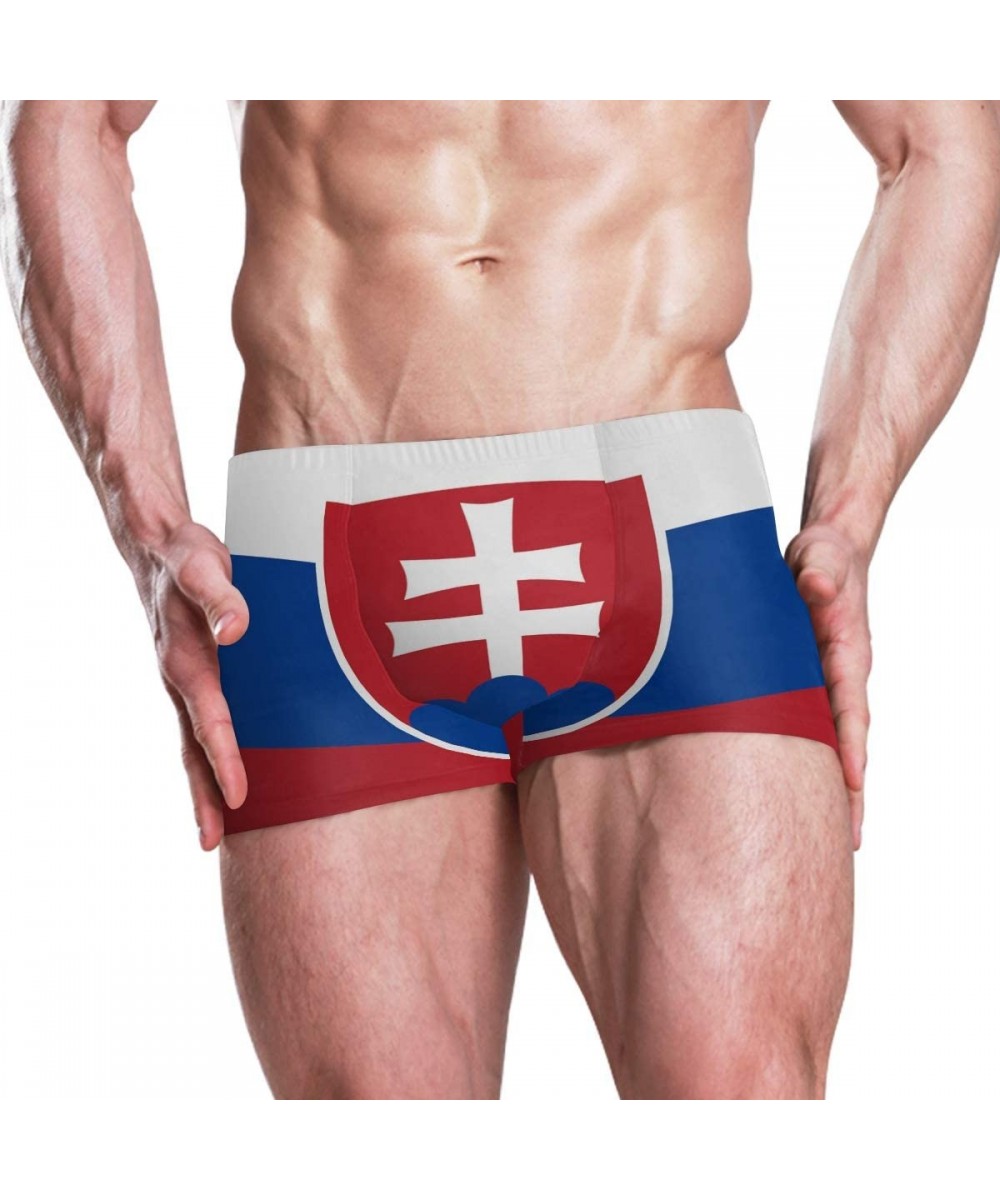 Briefs Sweden Flag Men's Swim Trunks Square Leg Swimsuit Swimwear Boxer Brief - Slovakia Flag - C418TE2II2U