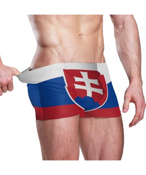 Briefs Sweden Flag Men's Swim Trunks Square Leg Swimsuit Swimwear Boxer Brief - Slovakia Flag - C418TE2II2U