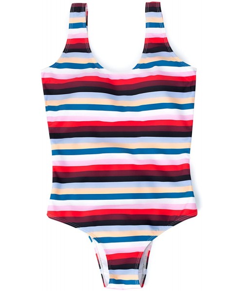 One-Pieces Women's French Cut One Piece Swimsuit - Rhumba Stripes - C618NAR9C2Q