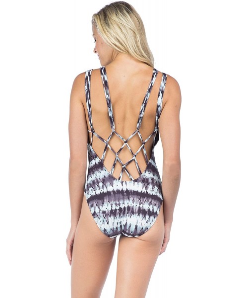 One-Pieces Women's Multi Strap Macrame One Piece Swimsuit - Raisin - CL185XRXMSA