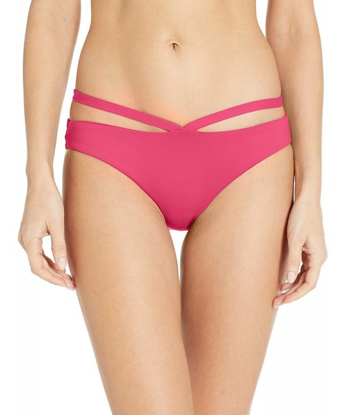 Tankinis Women's Stella Strappy Hipster Bikini Bottom Swimsuit - Pink Poppy - CN18GXOM47R