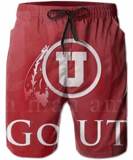 Board Shorts Men's Quick Dry Swim Shorts with Mesh Lining Swimwear Bathing Suits Leisure Shorts - Utah Utes-10 - CY190T34CQQ