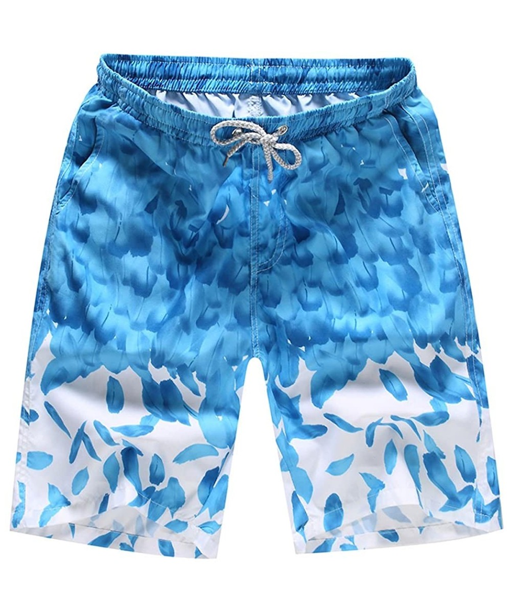 Trunks 2020 Fashion 3D Print Beach Shorts for Men Casual Outdoor Plus Drawstring 9" Inseam Swim Trunks Bathing Suits - Aa-sky...